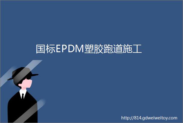 国标EPDM塑胶跑道施工